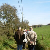 Die Gruppe startete in den Gemeindewald bei der Ortschaft bei Brandenberg.